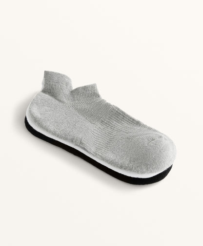 3 pairs of cotton blend sports sneaker socks with heel tab
