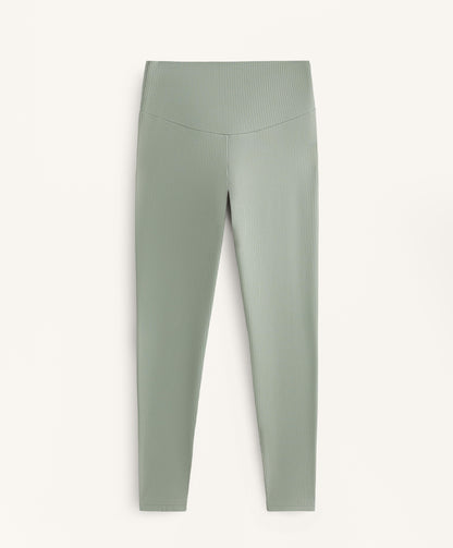 Comfortlux rib high-waisted ankle-length leggings