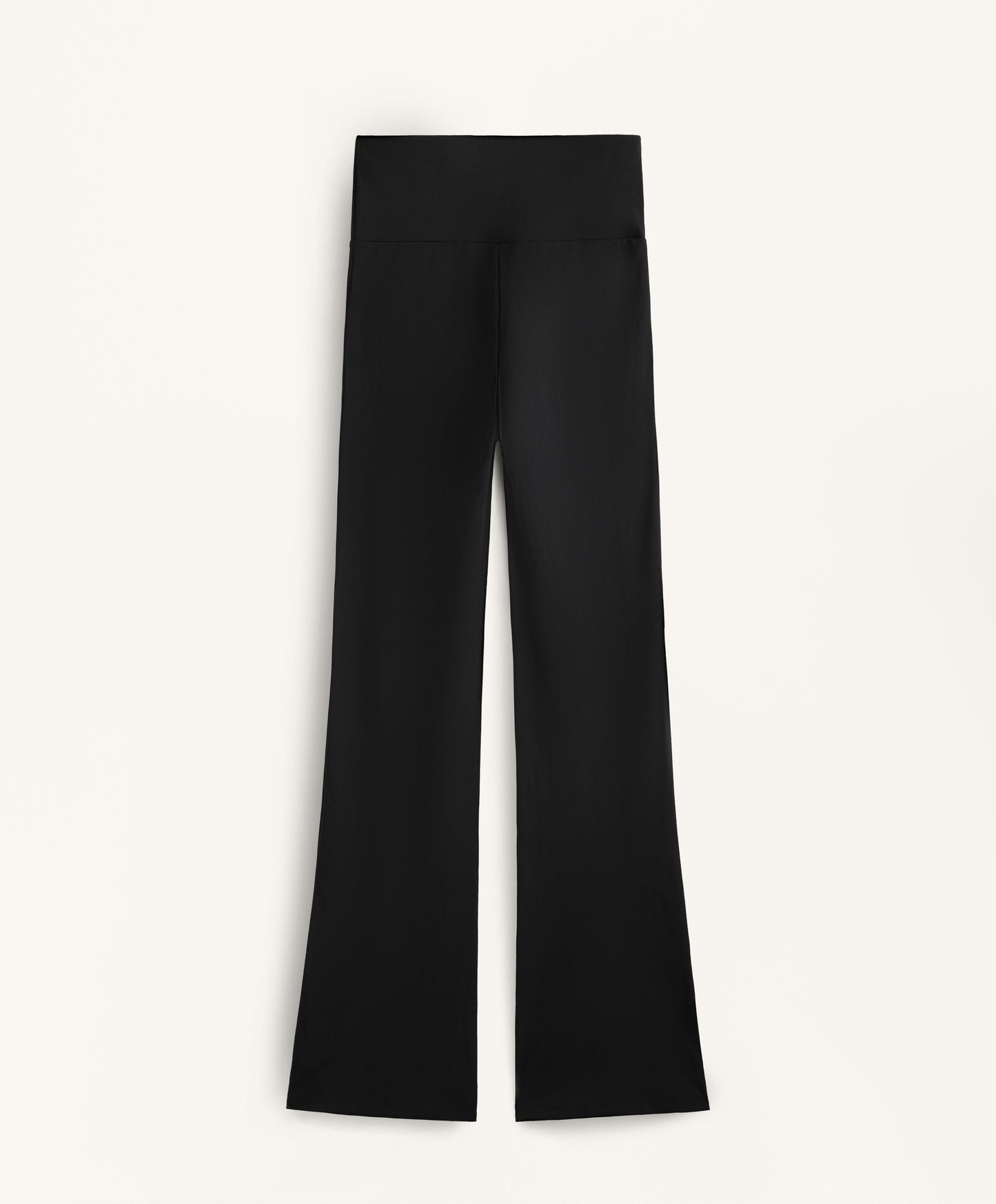 Comfortlux high-waisted flared trousers with split hem