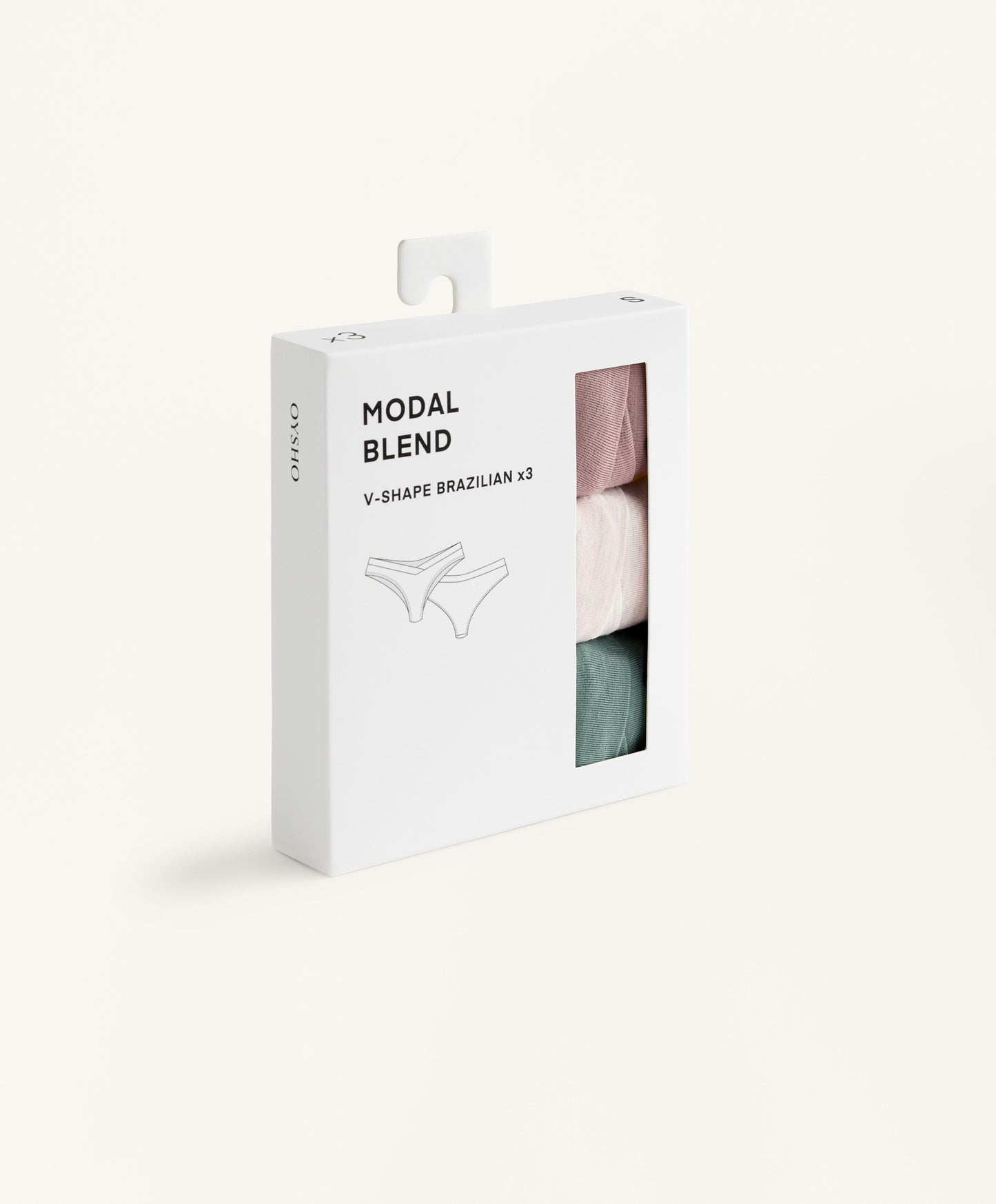 3 modal blend V-cut Brazilian briefs