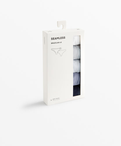 5 seamless soft touch Brazilian briefs