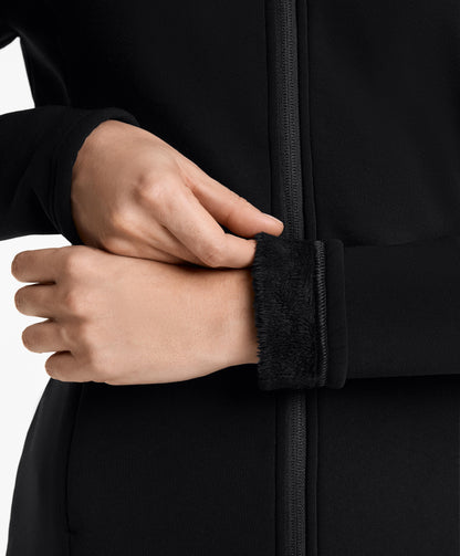 Long super extra warm seamless technical jacket