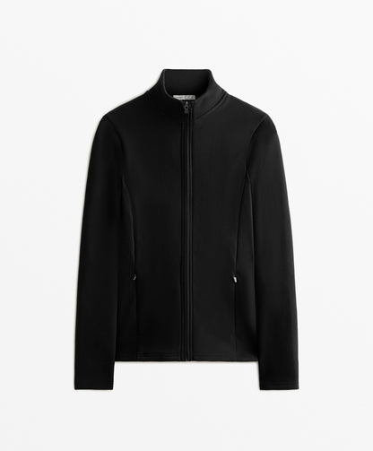 Long super extra warm seamless technical jacket