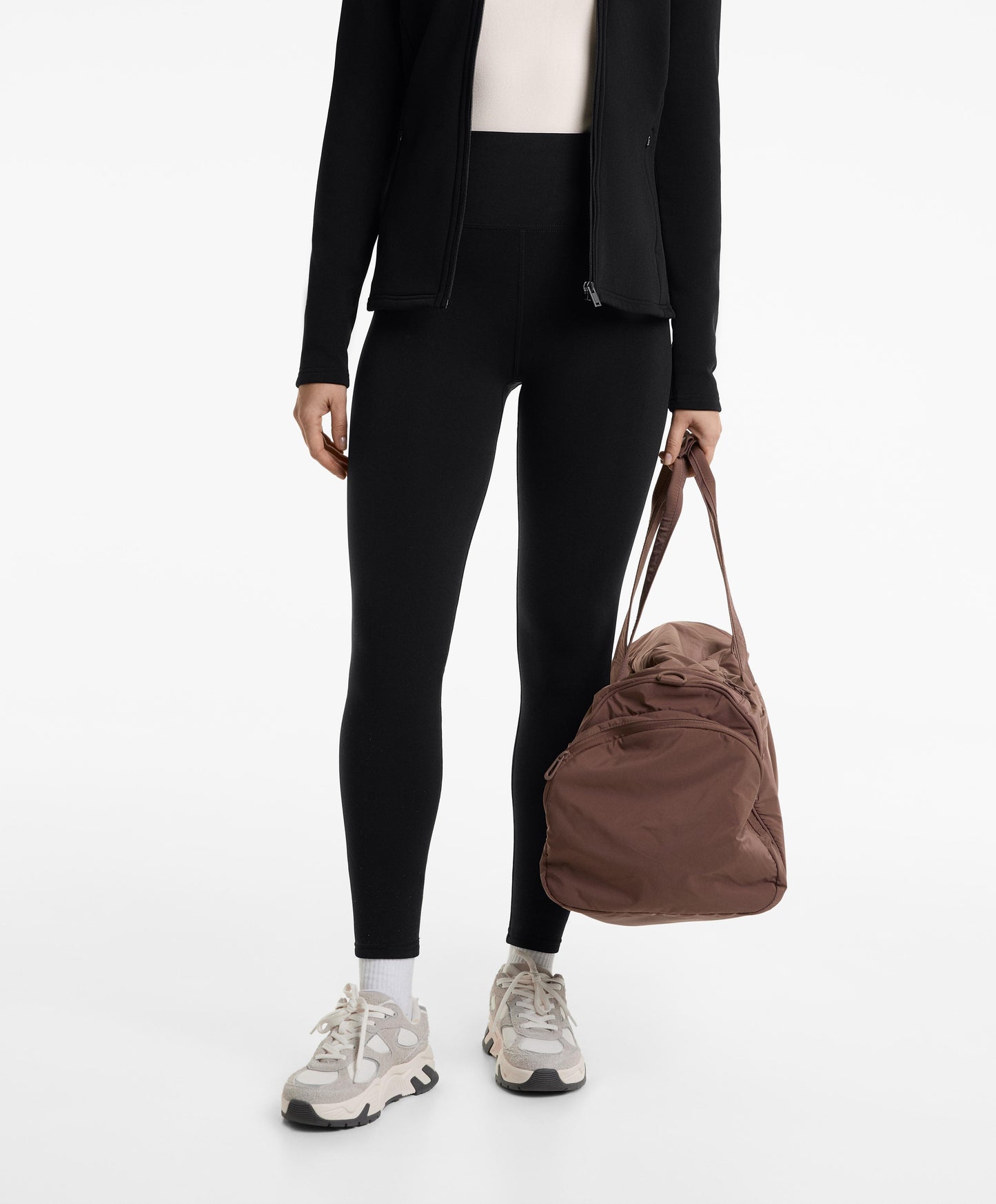 Super-high-rise seamless extra-warm 70cm ankle-length leggings