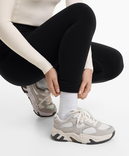 Super-high-rise seamless extra-warm 70cm ankle-length leggings