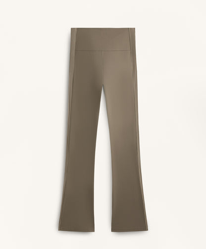 High-rise Comfortlux rib flare trousers