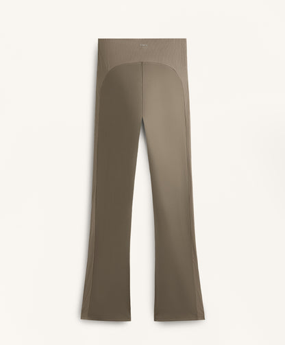 High-rise Comfortlux rib flare trousers