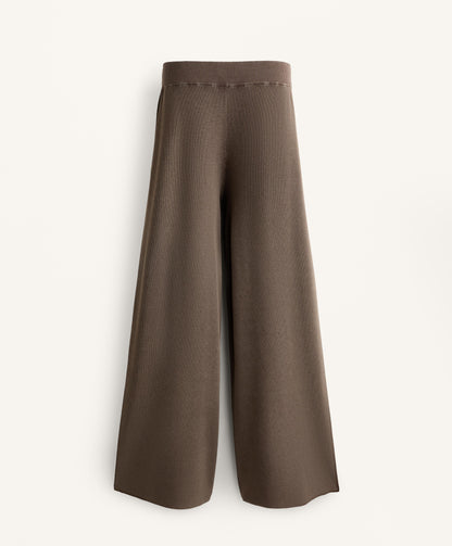 Knit rib trousers
