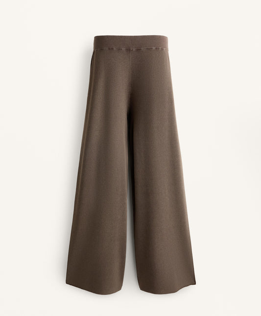 Knit rib trousers