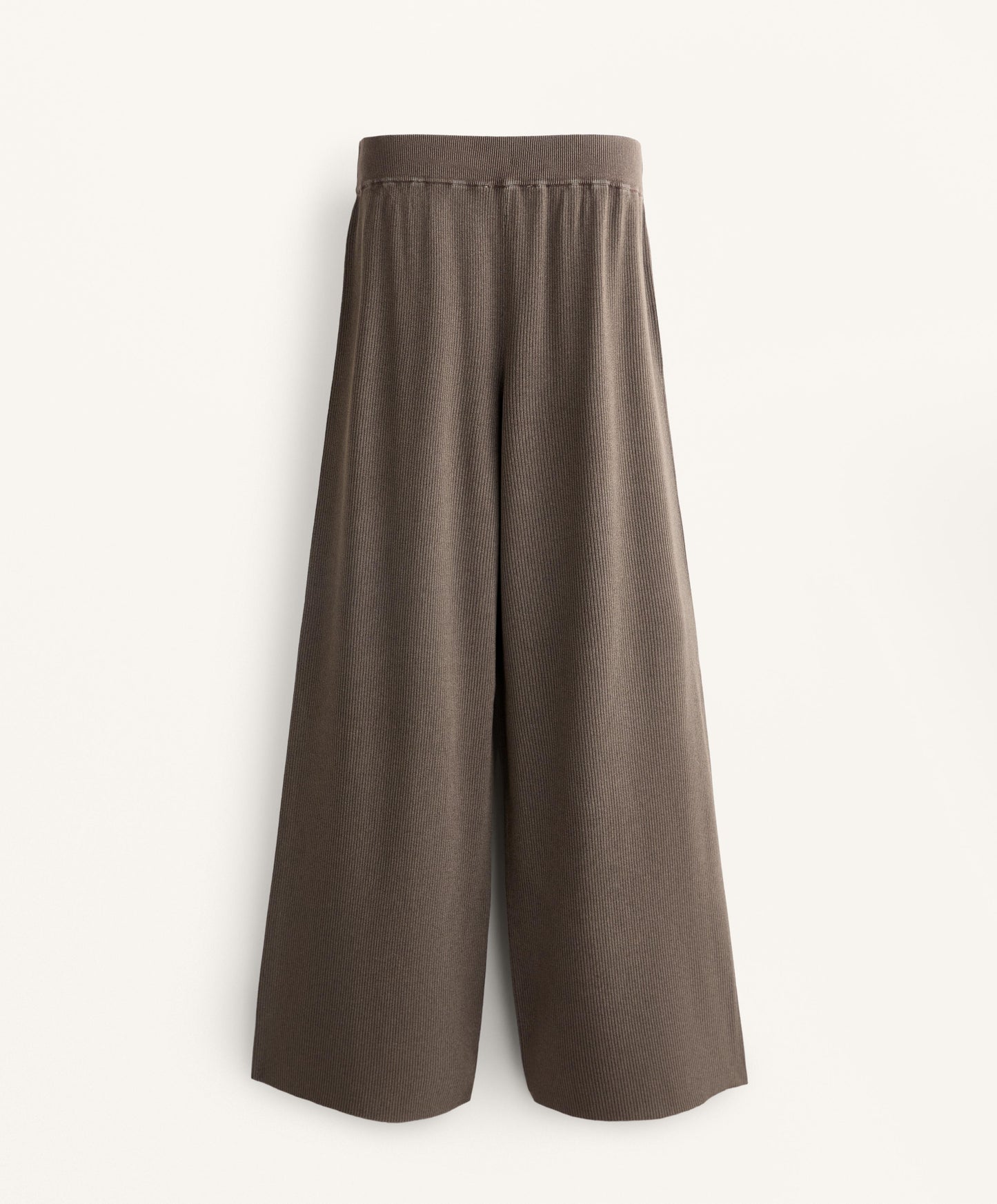 Knit rib trousers
