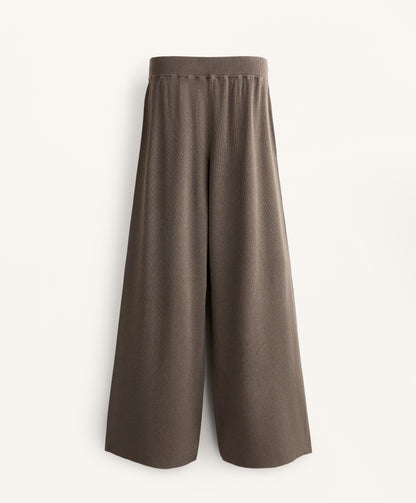 Knit rib trousers