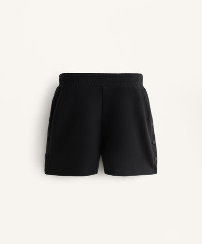 Soft-touch modal shorts with side buttons