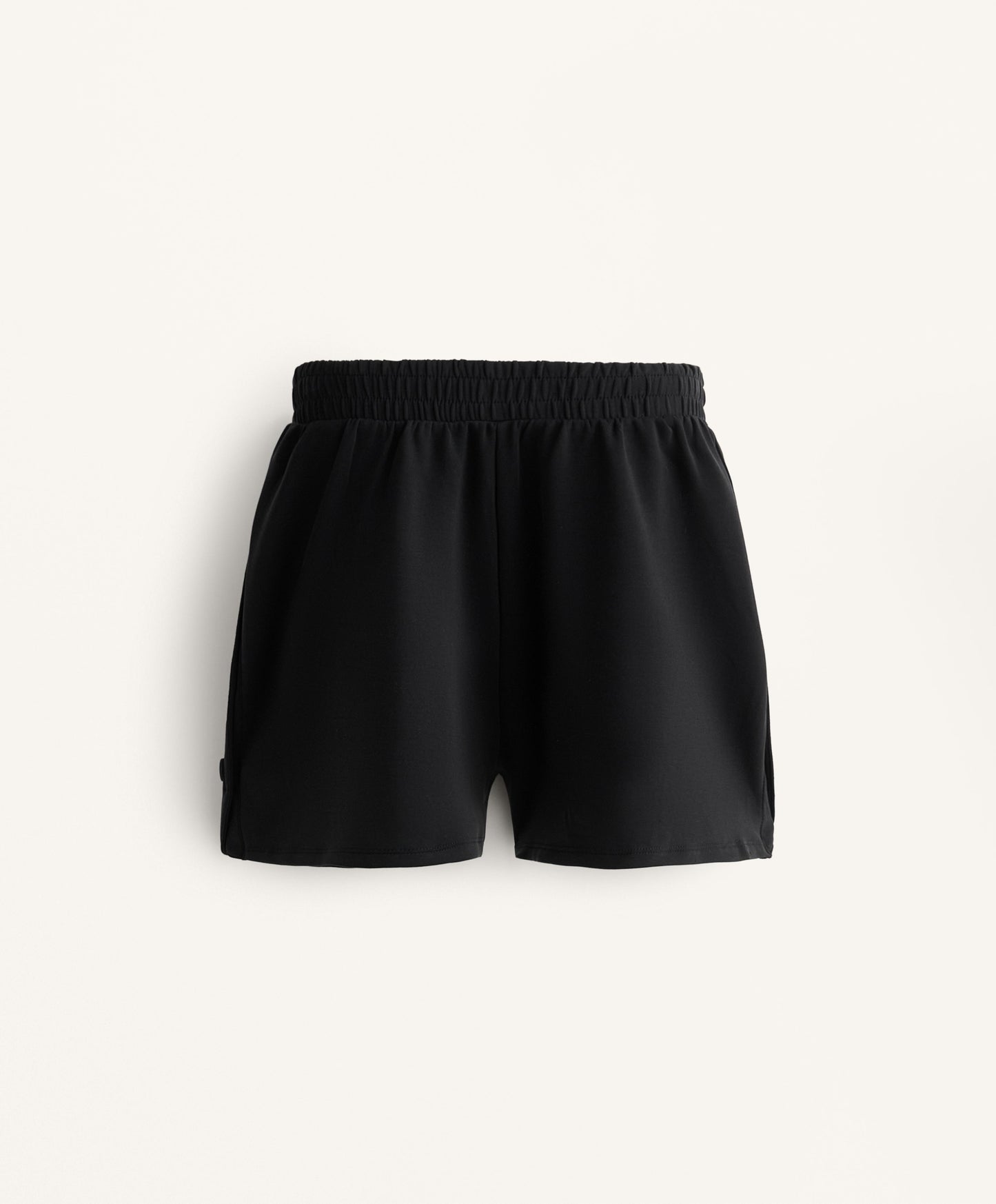 Soft-touch modal shorts with side buttons