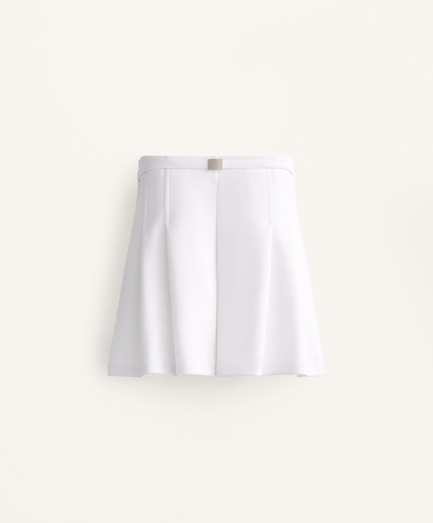 Cotton-blend pique Bermuda shorts with buckle