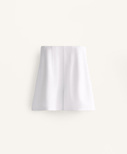 Cotton-blend pique Bermuda shorts with buckle