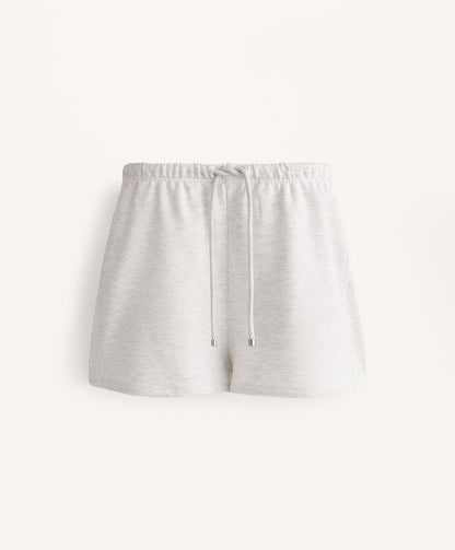 Wide-leg cotton and modal shorts
