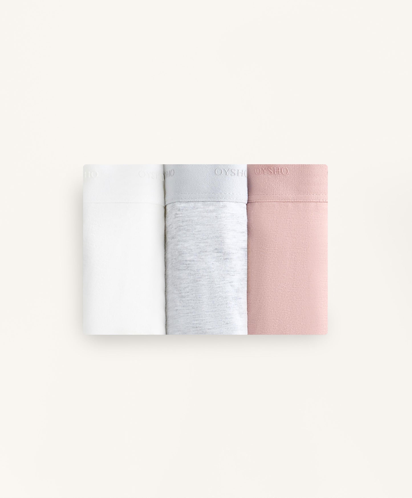 3 cotton blend logo thongs