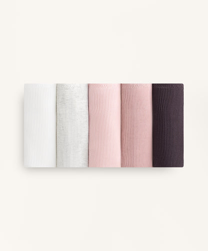 5 rib cotton blend Brazilian briefs