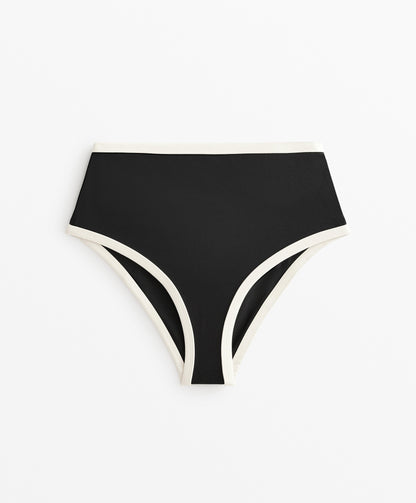 Bikini high-waisted bottoms contrast trim