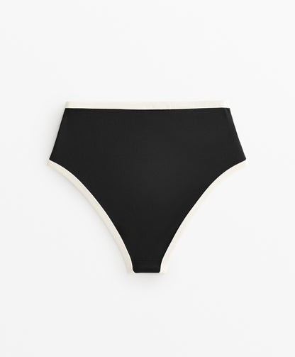 Bikini high-waisted bottoms contrast trim