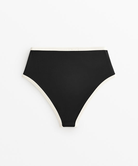 Bikini high-waisted bottoms contrast trim