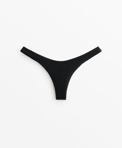 U-cut piqu¨¦ Brazilian bikini briefs