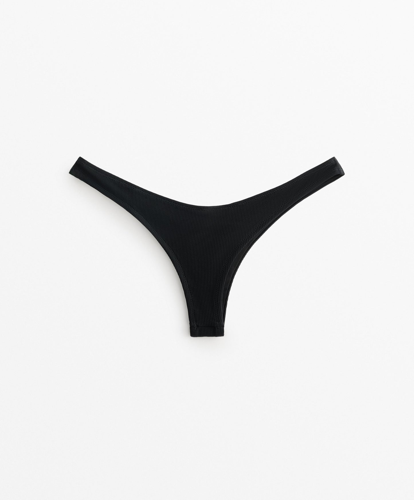 U-cut piqu¨¦ Brazilian bikini briefs
