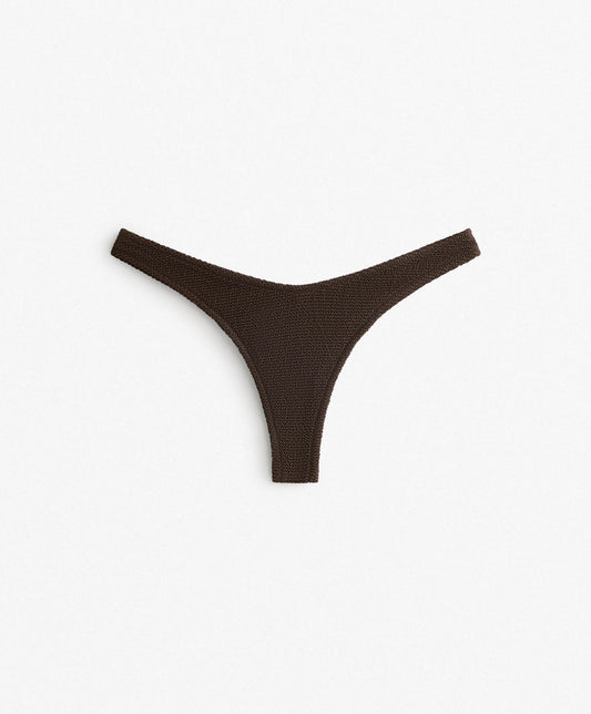 U-cut crinkle Brazilian bikini briefs