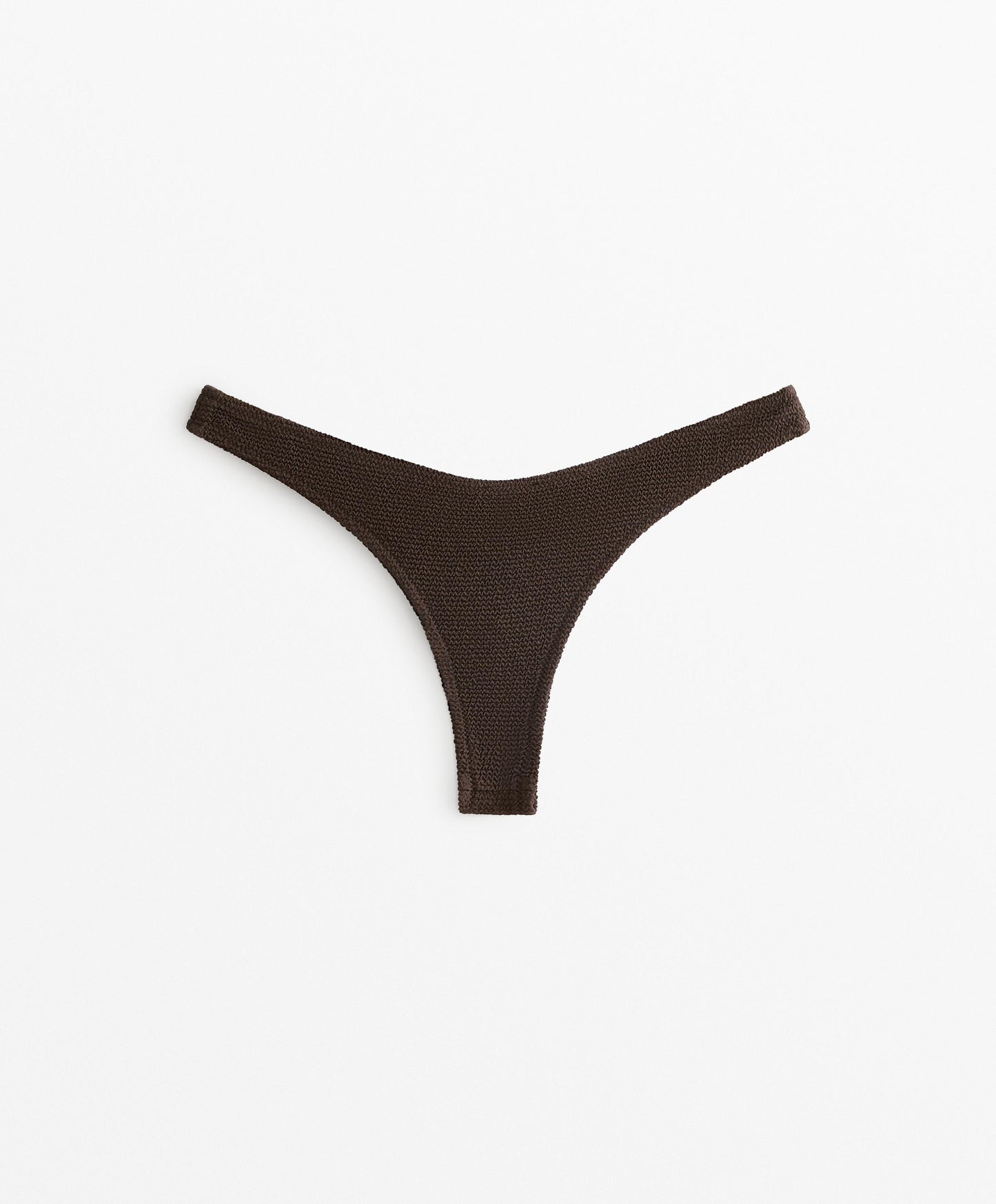 U-cut crinkle Brazilian bikini briefs