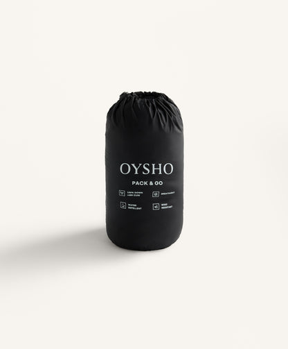 Lightweight packable 100% down water-repellent jacket
