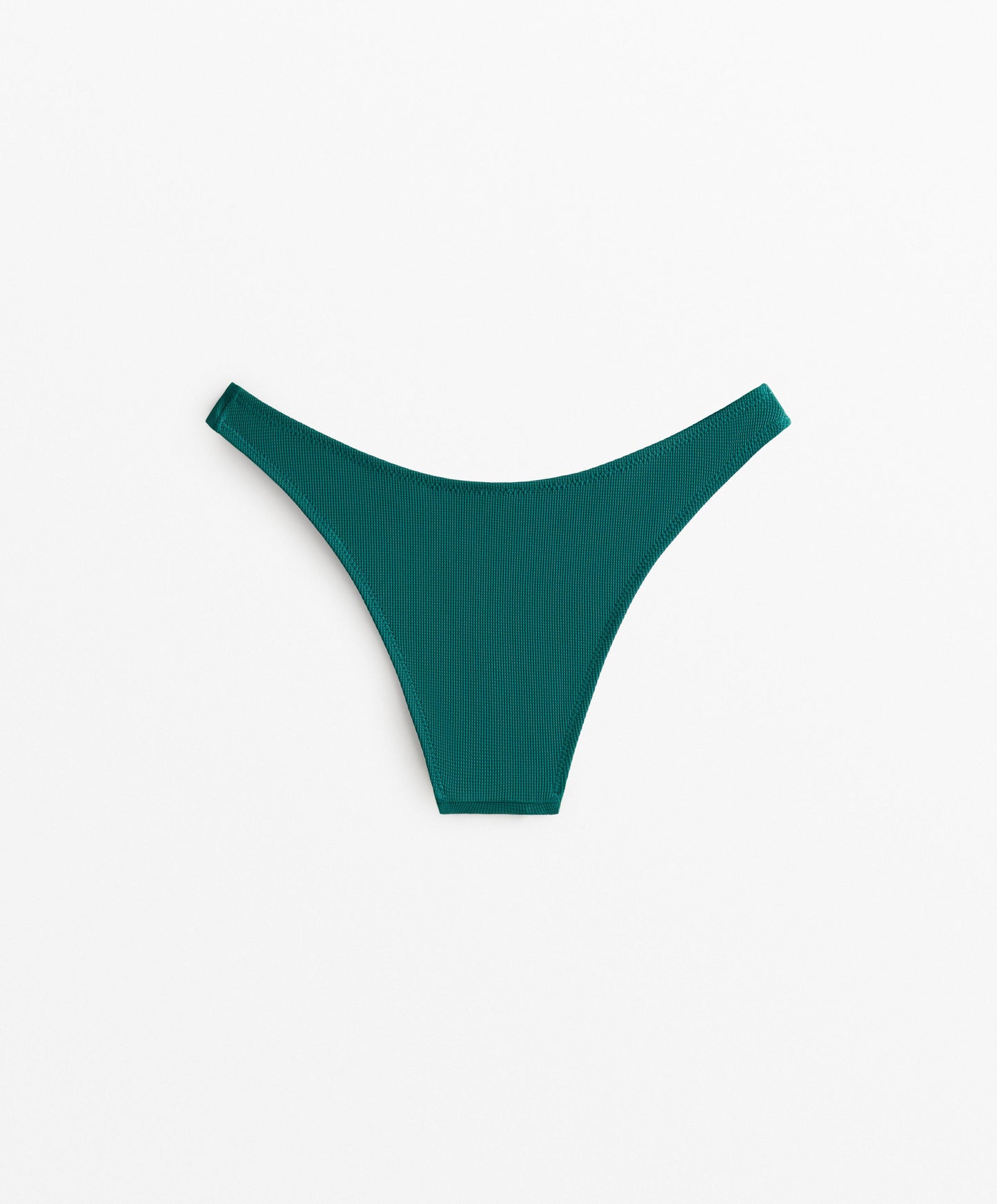 U-cut piqu¨¦ mid-coverage bikini bottoms