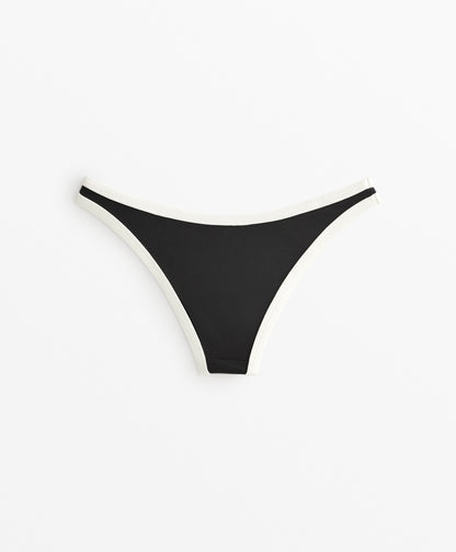 Bikini Medium Bottoms Contrast Trim U-Cut