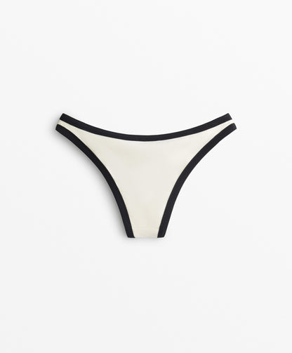 Bikini Medium Bottoms Contrast Trim U-Cut