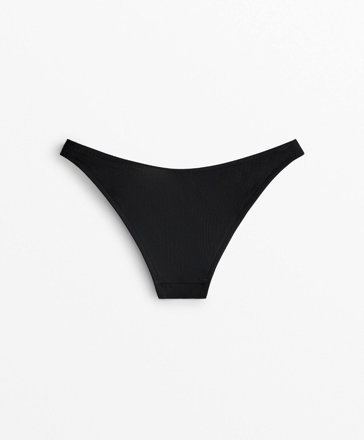 U-cut piqu¨¦ medium-coverage bikini bottoms