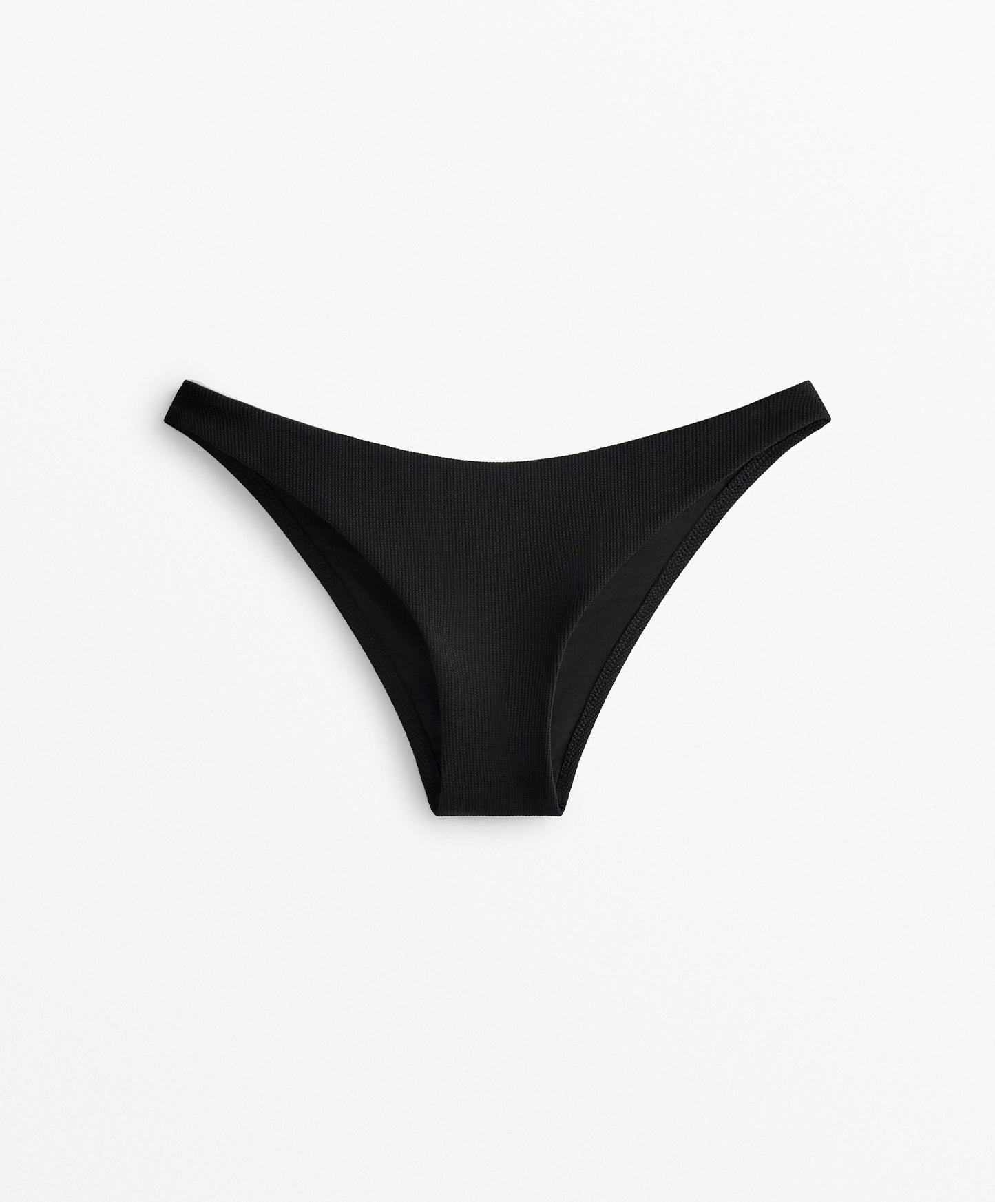 U-cut piqu¨¦ medium-coverage bikini bottoms