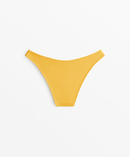 U-Cut Piqu¨¦ Medium Bikini Bottoms