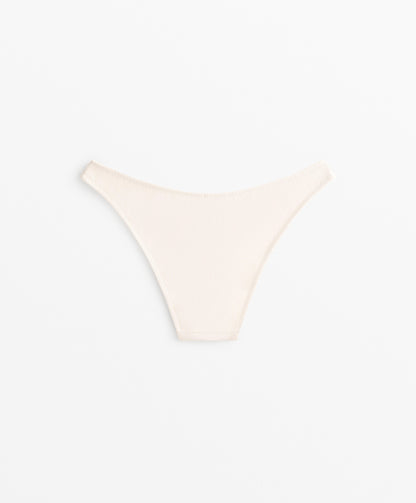 U-Cut Piqu¨¦ Medium Bikini Bottoms