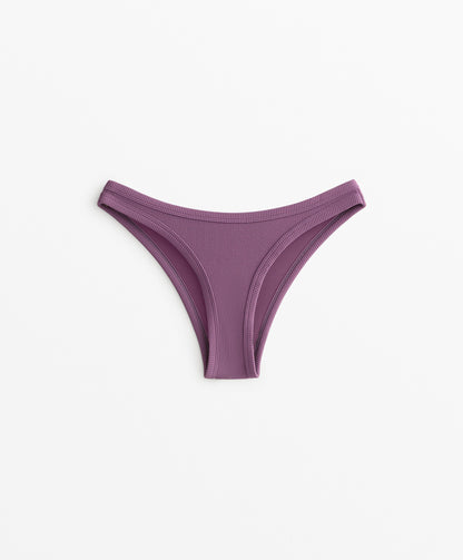 Ribbed U-cut medium bikini bottoms
