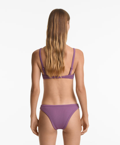 Ribbed U-cut medium bikini bottoms
