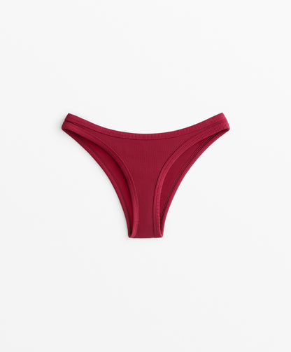Ribbed U-cut medium bikini bottoms