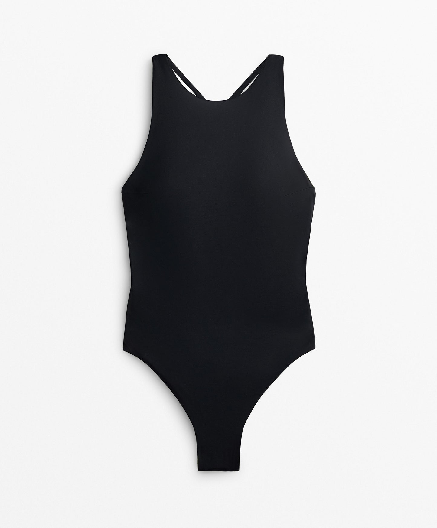 Crossover strap halterneck swimsuit