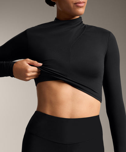 Comfortlux draped neckline T-shirt