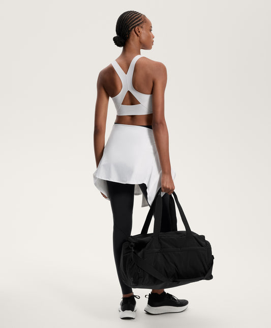 Compressive medium-support bra with cups
