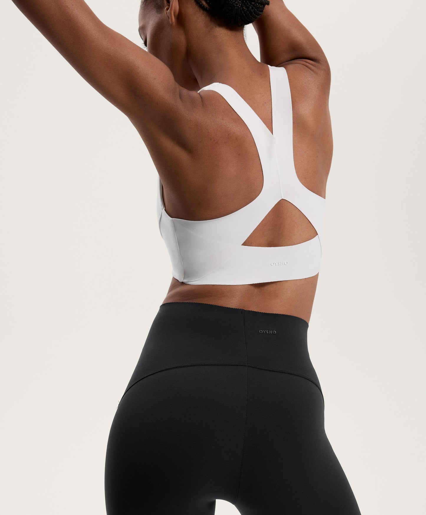 Compressive medium-support bra with cups