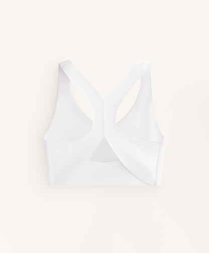 Compressive medium-support bra with cups