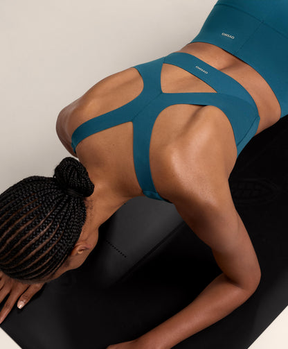 Compressive medium-support bra with cups