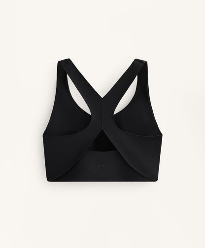 Compressive medium-support bra with cups
