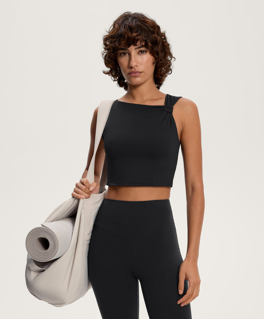 Asymmetrical twist Comfortlux tank top