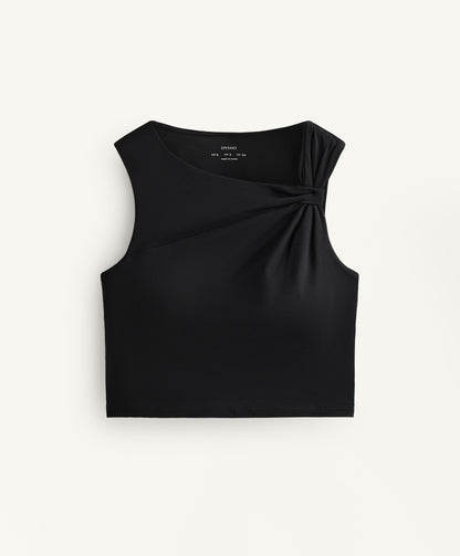 Asymmetrical twist Comfortlux tank top