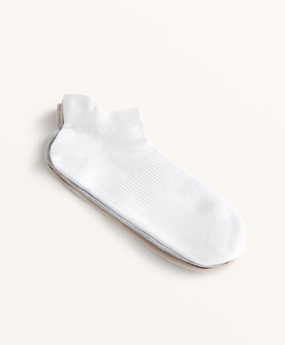 3 pairs of polyamide blend sneaker socks with heel tab